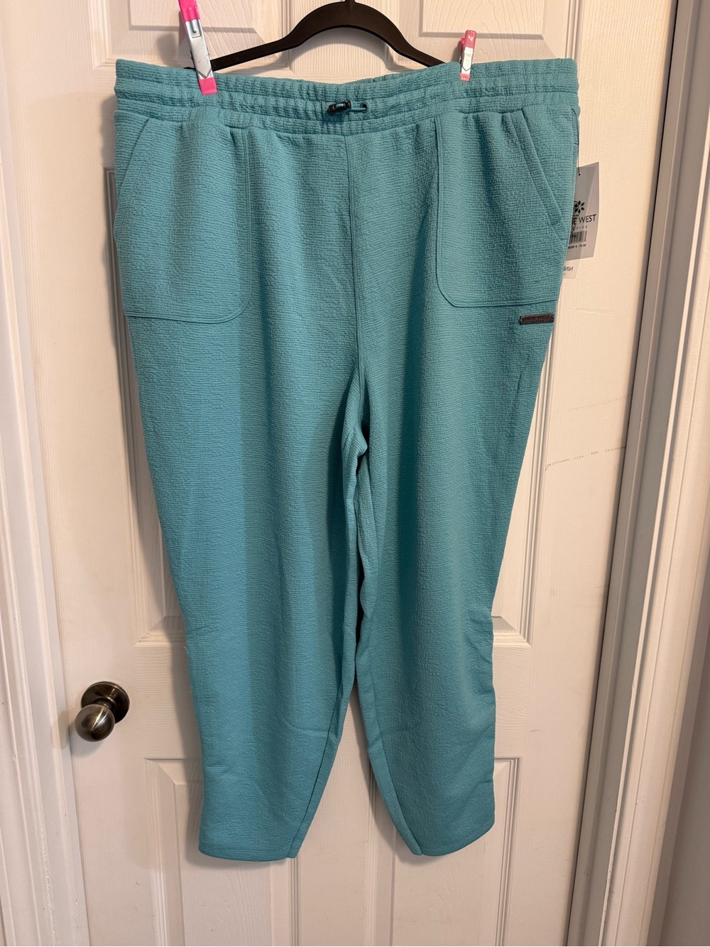 NWT Nine West active Aqua Blue Cozy Joggers